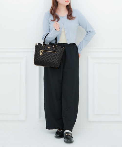 PAUL & JOE ACCESSOIRES(ポールアンドジョーアクセソワ)の「【PAUL & JOE ACCESSOIRES /ポール アンド ジョー アクセソワ 】 QUILTING チャーム付きハンドバッグ(ハンドバッグ・レディース・アイボリー/ブラック/ピンク・FREE)」の12枚目の写真
