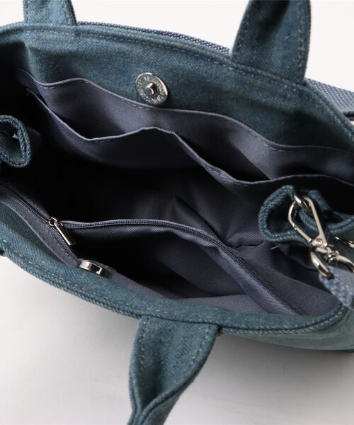 EVRIS（エヴリス）の「【EVRIS / エヴリス】 ロゴファブリック　HOTFIXハンドバッグ（ハンドバッグ・レディース・ブラック/アイボリー/ブルー系その他・FREE）」の8枚目の写真