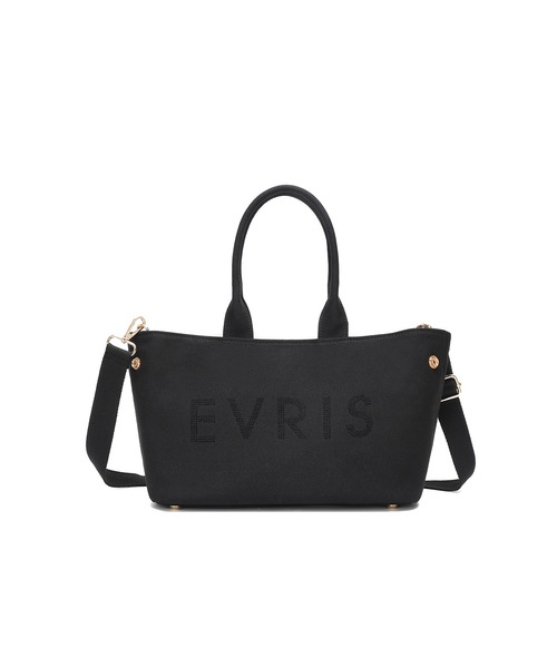 EVRIS（エヴリス）の「【EVRIS / エヴリス】 ロゴファブリック　HOTFIXハンドバッグ（ハンドバッグ・レディース・ブラック/アイボリー/ブルー系その他・FREE）」の11枚目の写真