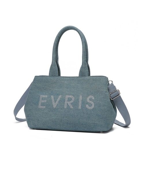 EVRIS（エヴリス）の「【EVRIS / エヴリス】 ロゴファブリック　HOTFIXハンドバッグ（ハンドバッグ・レディース・ブラック/アイボリー/ブルー系その他・FREE）」の15枚目の写真