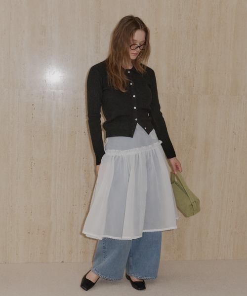 2way frill sheer skirt / 2wayフリルシアースカート（スカート