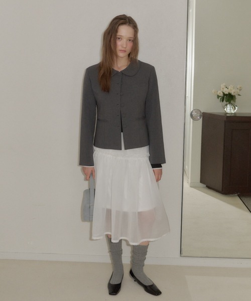 2way frill sheer skirt / 2wayフリルシアースカート（スカート