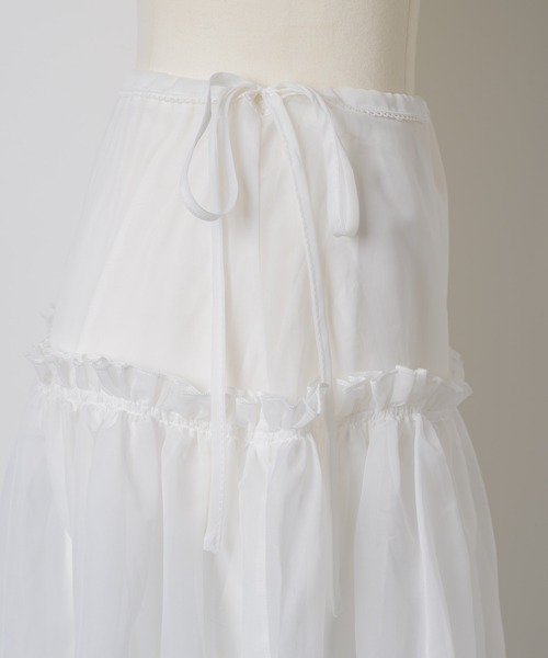2way frill sheer skirt / 2wayフリルシアースカート（スカート