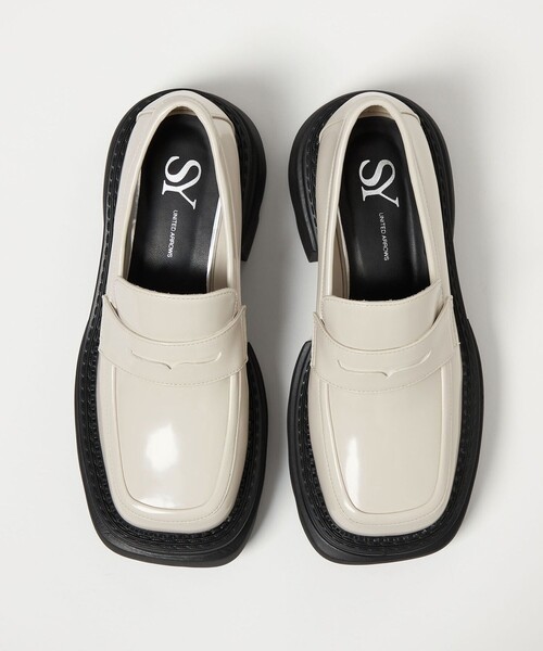 SY UNITED ARROWS（シーユナイテッドアローズ）の「＜SY＞ スクエアボリュームローファー フラット65↑（ローファー・レディース・オフホワイト/ブラック・22.5cm/23cm/23.5cm/24cm/24.5cm/25cm）」の11枚目の写真