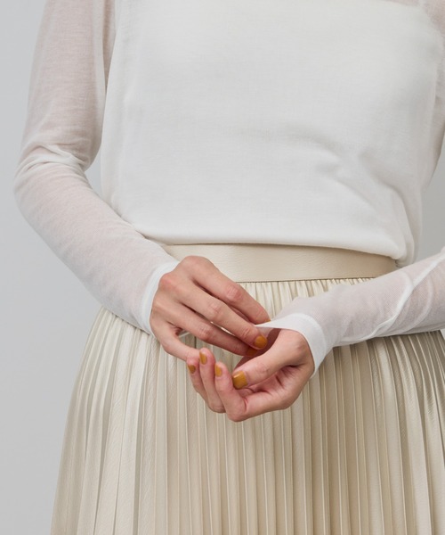 ROPE'（ロペ）の「カシミヤシルクブレンドインナータートルネック/イージーケア（Tシャツ/カットソー・レディース・ブラック/ホワイト・FREE）」の9枚目の写真