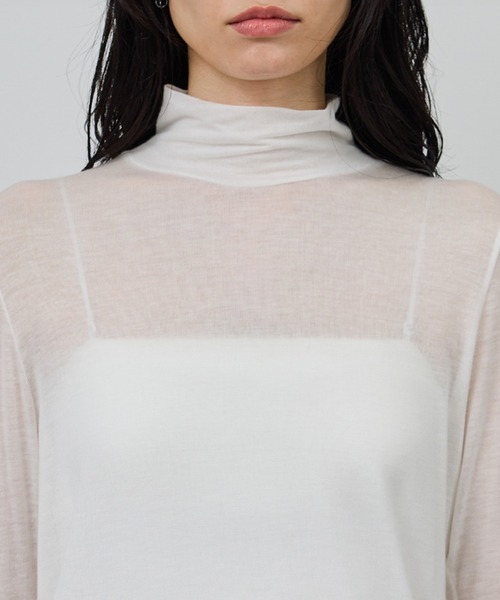 ROPE'（ロペ）の「カシミヤシルクブレンドインナータートルネック/イージーケア（Tシャツ/カットソー・レディース・ブラック/ホワイト・FREE）」の13枚目の写真