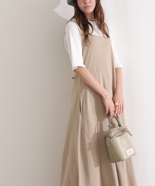 セール】コットンブラ紐隠しワンピース（ワンピース）｜ElegChic