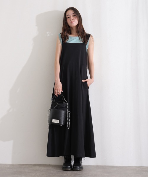 ElegChic(エレグシック)の「コットンブラ紐隠しワンピース(ワンピース・レディース・ブラック/グレー/ベージュ・XL/4L/M)」の5枚目の写真