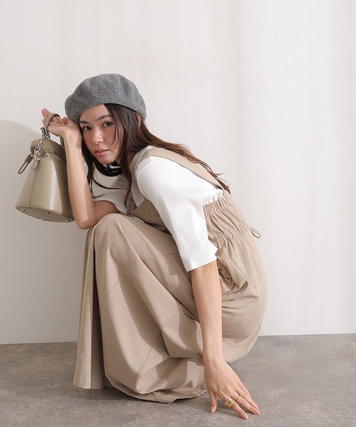 ElegChic(エレグシック)の「コットンブラ紐隠しワンピース(ワンピース・レディース・ブラック/グレー/ベージュ・XL/4L/M)」の16枚目の写真