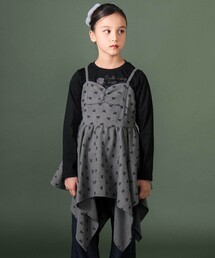 nexchic（ネクシック）の「天竺長袖Tシャツｘロングキャミソールセット(110~150cm)（Tシャツ/カットソー・キッズ）」