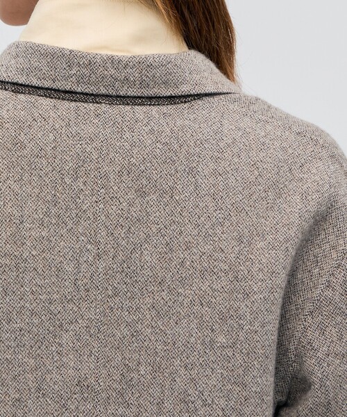 BACCA(バッカ)の「オートミールダブルフェイス リバージャケットコート(テーラードジャケット・レディース・ブラウン/ライトイエロー・36/34)」の10枚目の写真