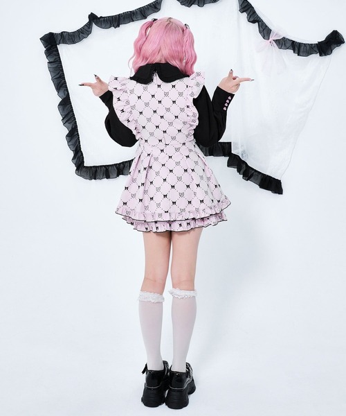Magia Charm(マギアチャーム)の「【3点セット】モノグラムセットアップ / ミニワンピ ショートパンツ リボン(ワンピース・レディース・ブラック/ピンク・F)」の16枚目の写真