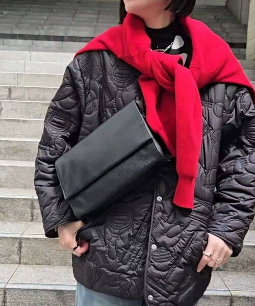 ear PAPILLONNER(イアパピヨネ)の「《WEB限定カラーあり》楽器柄/スポーツ柄/キルティングジャケット/アウター【SUM1 STYLE(スミスタイル)】(その他アウター・レディース・ブラウン/カーキ/アイボリー/ブラック系その他/ブラック・FREE)」の12枚目の写真