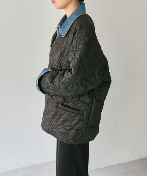 ear PAPILLONNER(イアパピヨネ)の「《WEB限定カラーあり》楽器柄/スポーツ柄/キルティングジャケット/アウター【SUM1 STYLE(スミスタイル)】(その他アウター・レディース・ブラウン/カーキ/アイボリー/ブラック系その他/ブラック・FREE)」の18枚目の写真