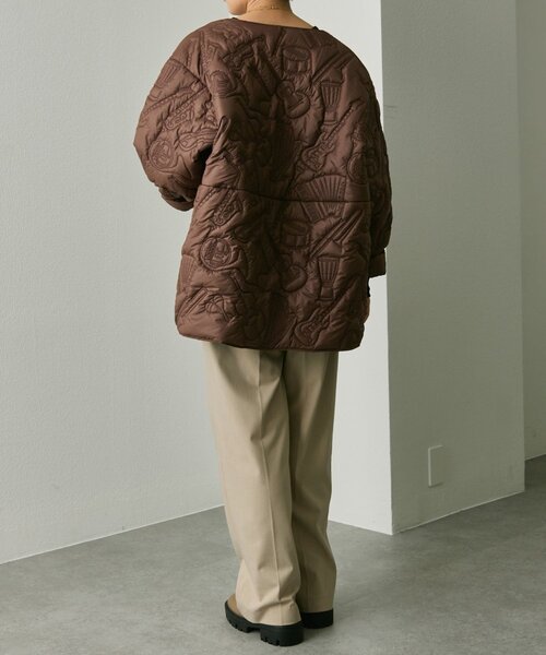 ear PAPILLONNER（イアパピヨネ）の「《WEB限定カラーあり》楽器柄/スポーツ柄/キルティングジャケット/アウター【SUM1 STYLE(スミスタイル)】（その他アウター・レディース・ブラウン/カーキ/アイボリー/ブラック系その他/ブラック・FREE）」の21枚目の写真