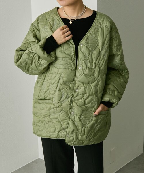 ear PAPILLONNER（イアパピヨネ）の「《WEB限定カラーあり》楽器柄/スポーツ柄/キルティングジャケット/アウター【SUM1 STYLE(スミスタイル)】（その他アウター・レディース・ブラウン/カーキ/アイボリー/ブラック系その他/ブラック・FREE）」の18枚目の写真