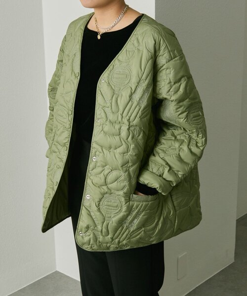 ear PAPILLONNER（イアパピヨネ）の「《WEB限定カラーあり》楽器柄/スポーツ柄/キルティングジャケット/アウター【SUM1 STYLE(スミスタイル)】（その他アウター・レディース・ブラウン/カーキ/アイボリー/ブラック系その他/ブラック・FREE）」の17枚目の写真