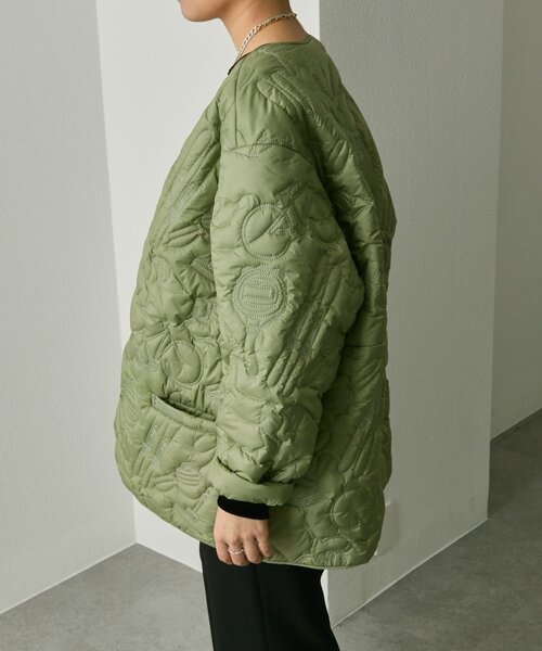 ear PAPILLONNER（イアパピヨネ）の「《WEB限定カラーあり》楽器柄/スポーツ柄/キルティングジャケット/アウター【SUM1 STYLE(スミスタイル)】（その他アウター・レディース・ブラウン/カーキ/アイボリー/ブラック系その他/ブラック・FREE）」の16枚目の写真