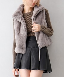 ロエン　ラビットファー　ベスト　44サイズ ロエンラビットファーベスト44サイズ