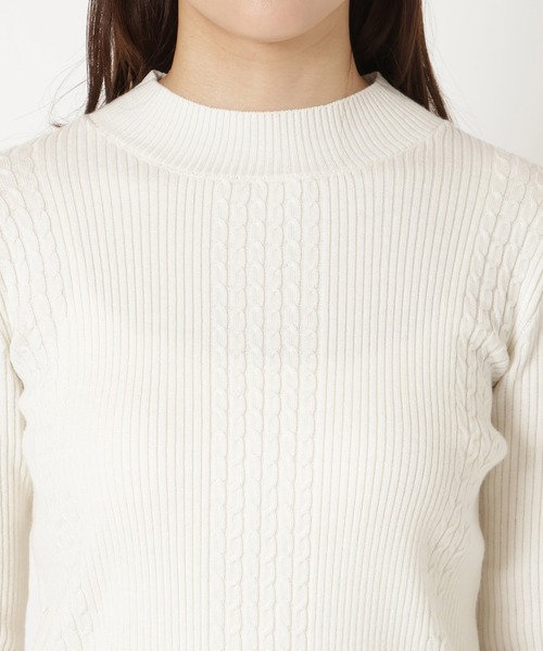 Rose Tiara（ローズティアラ）の「【定番人気アイテム】リブニット（ニット/セーター・レディース・ピンク/ブラック/オフホワイト/グレー・38/46/42）」の20枚目の写真