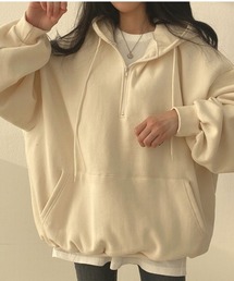 ジッププルオーバーパーカー