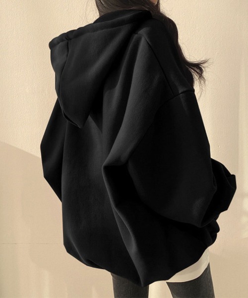 SallyLunn（サリーラン）の「ジッププルオーバーパーカー（パーカー・レディース・グレー/ピンク/アイボリー/ブラック・MEDIUM/LARGE）」の6枚目の写真
