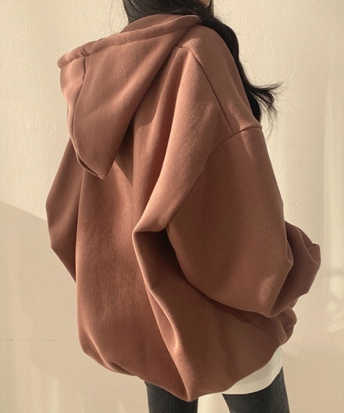 SallyLunn（サリーラン）の「ジッププルオーバーパーカー（パーカー・レディース・グレー/ピンク/アイボリー/ブラック・MEDIUM/LARGE）」の9枚目の写真