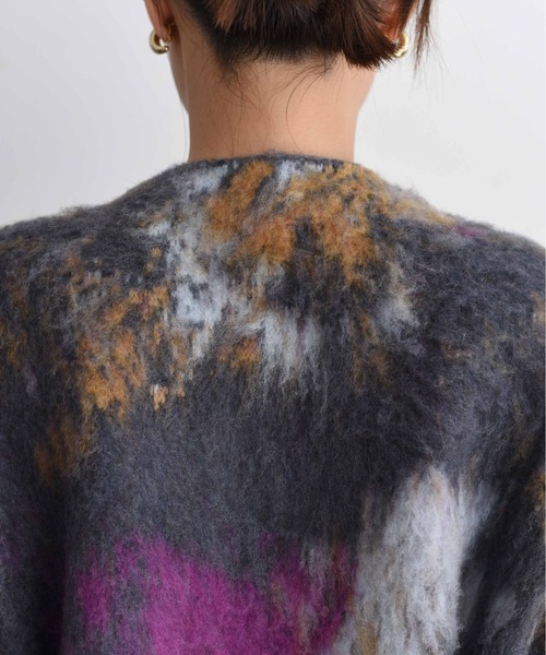 Eimee Law（エイミーロウ）の「アートJQシャギーニットカーデ