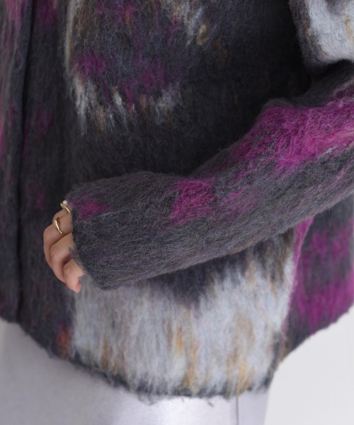 セール】アートJQシャギーニットカーデ（カーディガン/ボレロ）｜Eimee