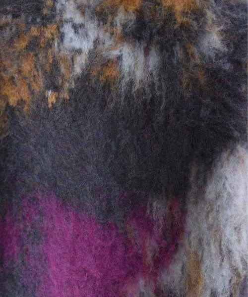 Eimee Law（エイミーロウ）の「アートJQシャギーニットカーデ（カーディガン/ボレロ・レディース・グレー/アイボリー・FREE）」の9枚目の写真