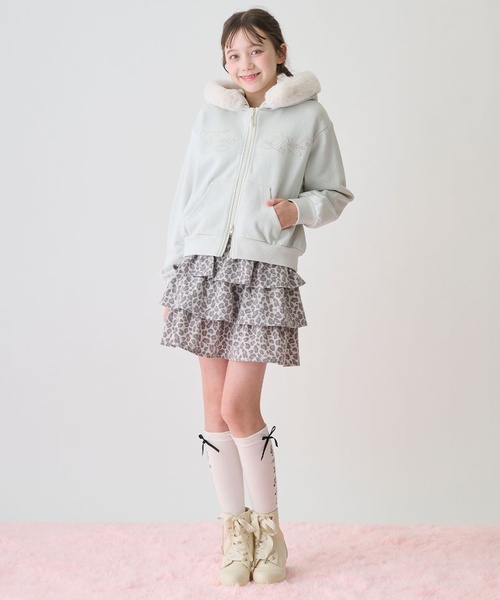 mezzo piano Junior(メゾピアノジュニア)の「音符&リボンハイソックス♪(ソックス/靴下・キッズ・オフホワイト/ブラック・S(22-25cm))」の15枚目の写真