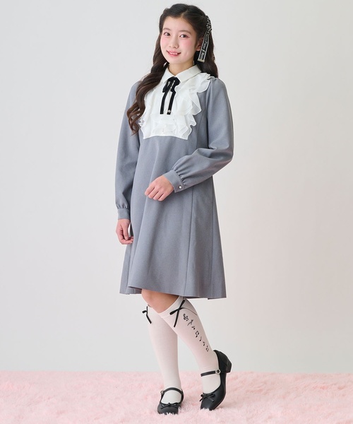 mezzo piano Junior(メゾピアノジュニア)の「音符&リボンハイソックス♪(ソックス/靴下・キッズ・オフホワイト/ブラック・S(22-25cm))」の16枚目の写真