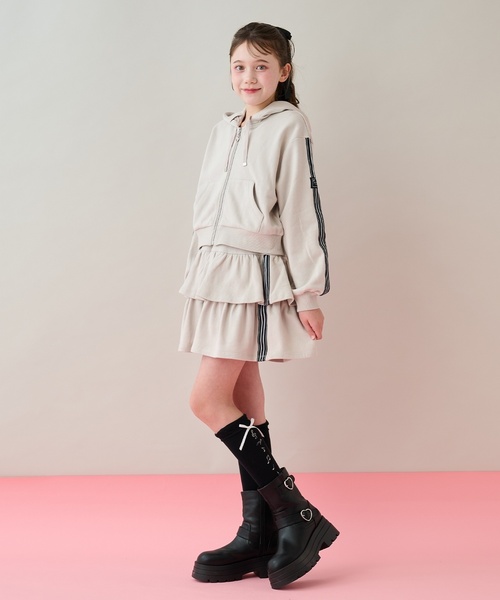 mezzo piano Junior(メゾピアノジュニア)の「音符&リボンハイソックス♪(ソックス/靴下・キッズ・オフホワイト/ブラック・S(22-25cm))」の21枚目の写真