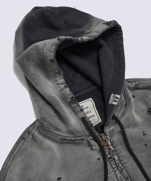 Maison MIHARA YASUHIRO（メゾンミハラヤスヒロ）の「【MIHARAYASUHIRO/ミハラヤスヒロ】SUN FADED PARKA（パーカー・メンズ・グリーン/ブラック・46/48）」の5枚目の写真