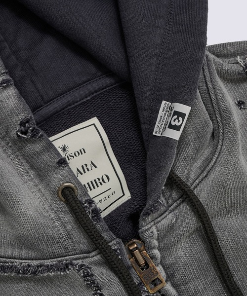 Maison MIHARA YASUHIRO（メゾンミハラヤスヒロ）の「【MIHARAYASUHIRO/ミハラヤスヒロ】SUN FADED PARKA（パーカー・メンズ・グリーン/ブラック・46/48）」の6枚目の写真