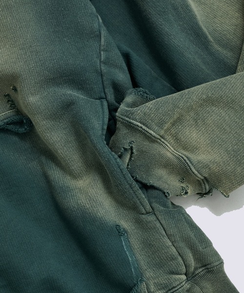 Maison MIHARA YASUHIRO（メゾンミハラヤスヒロ）の「【MIHARAYASUHIRO/ミハラヤスヒロ】SUN FADED PARKA（パーカー・メンズ・グリーン/ブラック・46/48）」の15枚目の写真