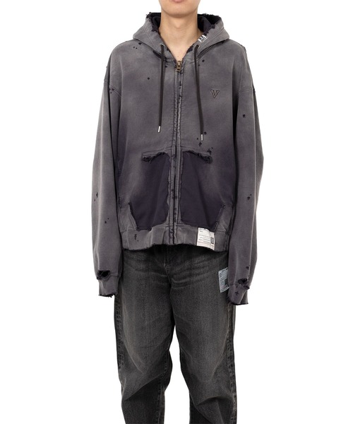 Maison MIHARA YASUHIRO（メゾンミハラヤスヒロ）の「【MIHARAYASUHIRO/ミハラヤスヒロ】SUN FADED PARKA（パーカー・メンズ・グリーン/ブラック・46/48）」の16枚目の写真