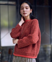 （あん）ホワイトオレンジ柄、ニット素材 楽天市場】【SALE／50%OFF】(M)マーブルPOニット HARE ハレ トップス