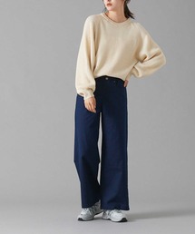 Tuche/トゥシェ ワイドパンツ 綿混素材 ストレッチ