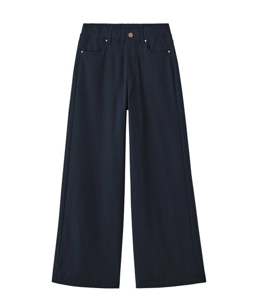 Tuche(トゥシェ)の「Tuche/トゥシェ ワイドパンツ 綿混素材 ストレッチ(その他パンツ・レディース・ブラック/ネイビー・MEDIUM/LARGE/X-LARGE)」の8枚目の写真