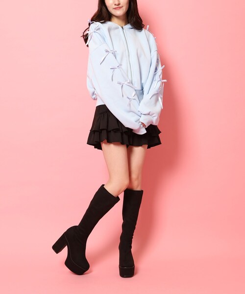 cs T&P(シーエスティーアンドピー)の「厚底プレーンブーツ(ブーツ・レディース・ホワイト/アイボリー/ブラック/ブラック系8・S/M/L/LL)」の12枚目の写真