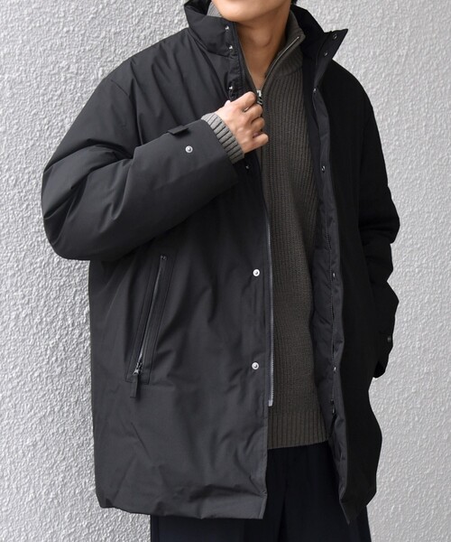 WEB限定】SHIPS any:〈撥水/防風等〉多機能 スタンドカラー ダウン