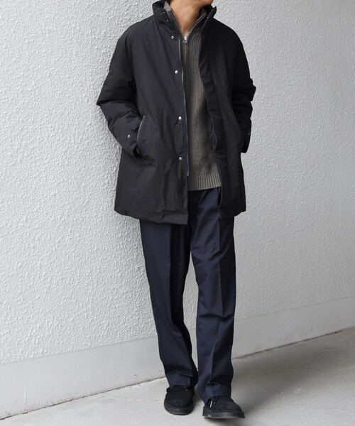WEB限定】SHIPS any:〈撥水/防風等〉多機能 スタンドカラー ダウン