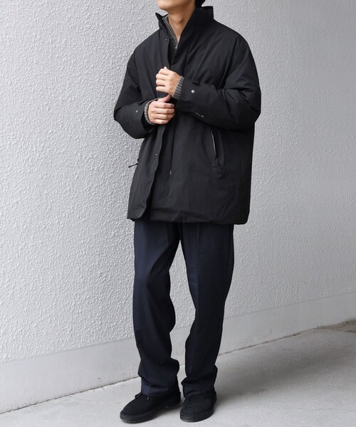 WEB限定】SHIPS any:〈撥水/防風等〉多機能 スタンドカラー ダウン