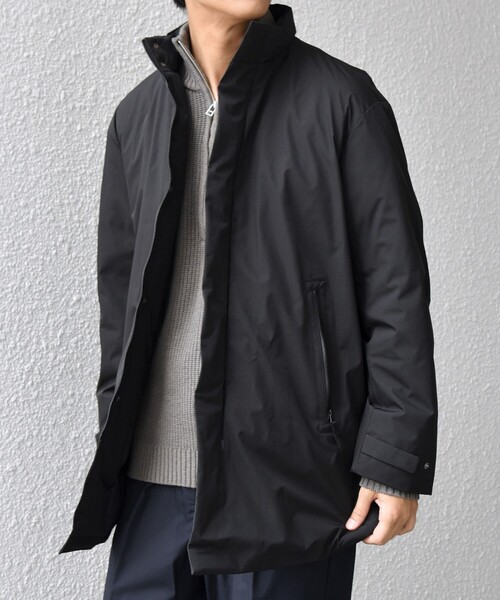 WEB限定】SHIPS any:〈撥水/防風等〉多機能 スタンドカラー ダウン