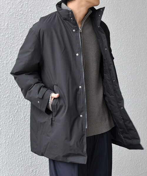 WEB限定】SHIPS any:〈撥水/防風等〉多機能 スタンドカラー ダウン