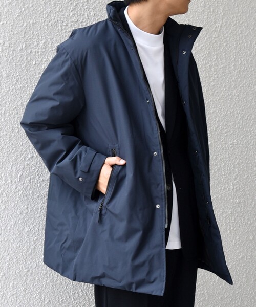 M　上着36 WEB限定】SHIPS any:〈撥水/防風等〉多機能 スタンドカラー ダウン