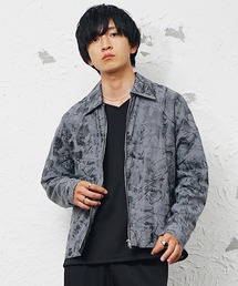 【MinoriTY】裏地付きショート丈ダブルジップツリーカモブルゾン メンズ ジャケット 秋服 春服 短丈