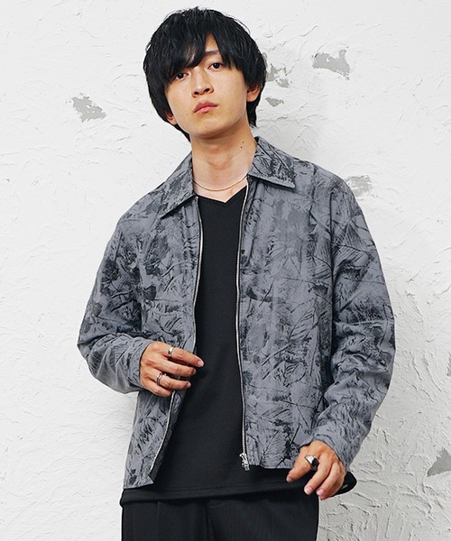 MinoriTY】裏地付きショート丈ダブルジップツリーカモブルゾン メンズ