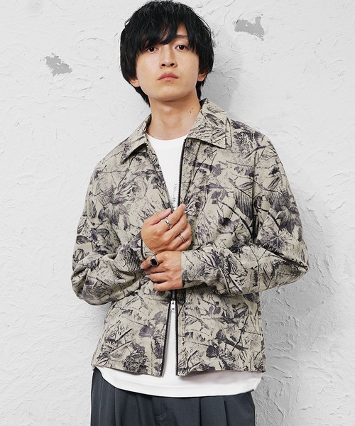 MinoriTY】裏地付きショート丈ダブルジップツリーカモブルゾン メンズ